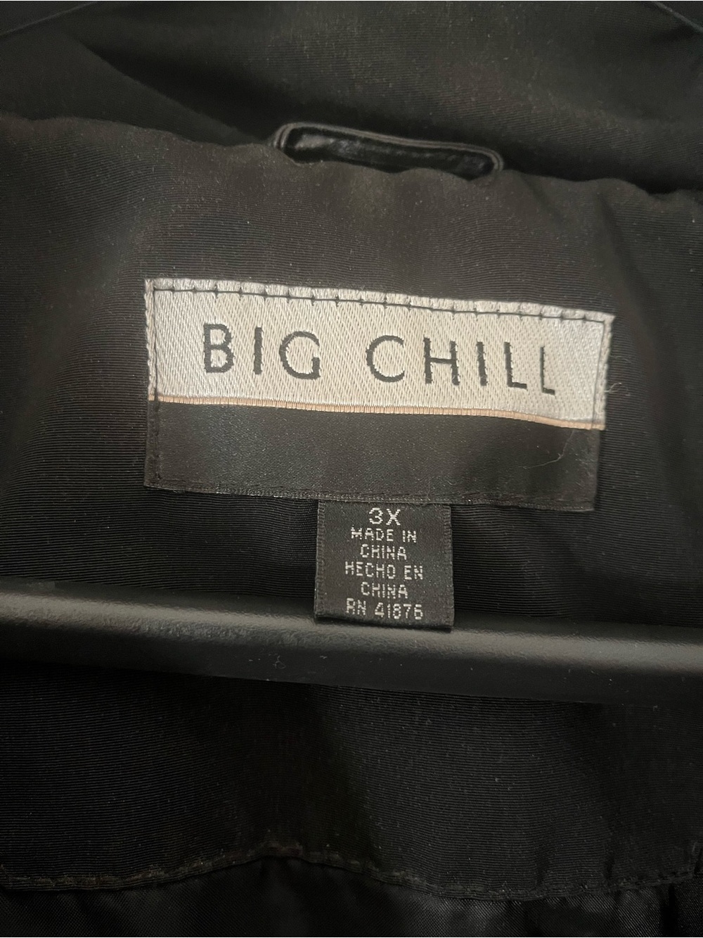 Big Chill Black Utility Anorak Jacket Hooded Weather Resistant Coat Plus Size 3X - Picture 3 of 3